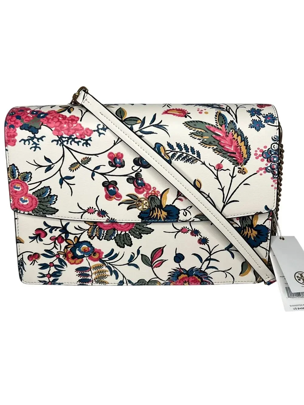 Tory Burch Parker Floral Large Shoulder Bag NWT